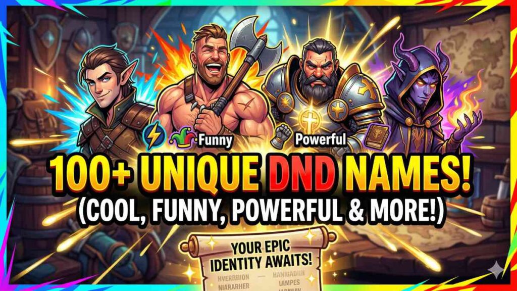 100+ Unique DnD Character Name Ideas